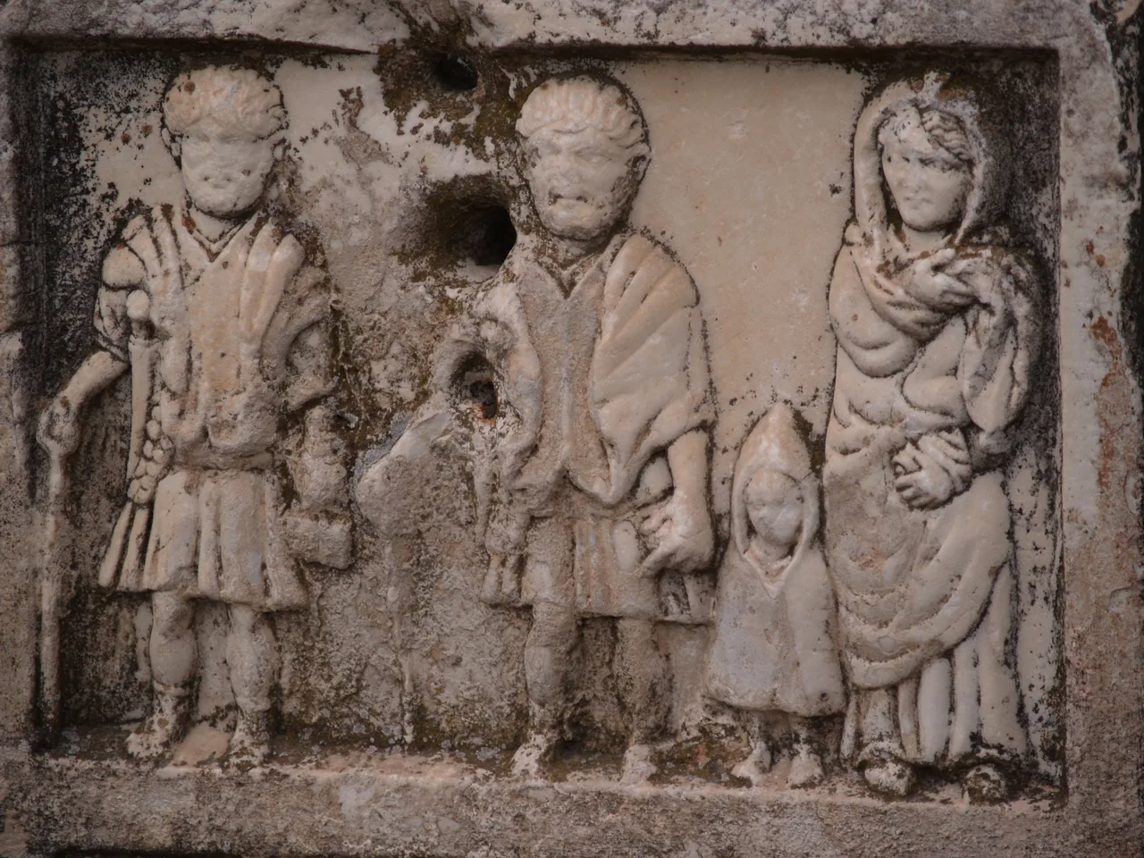 Roman ruins at the archaeological site of Stobi, North Macedonia